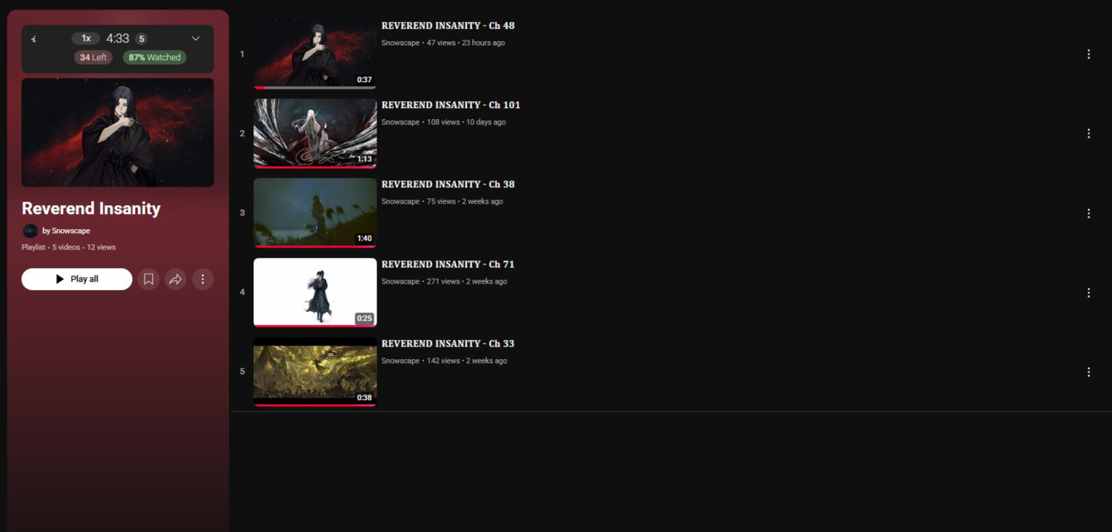 Reverend Insanity Youtube